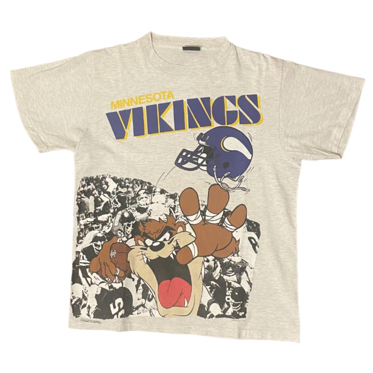 Vintage 90's Minnesota Vikings Tshirt Single stitch, - Depop