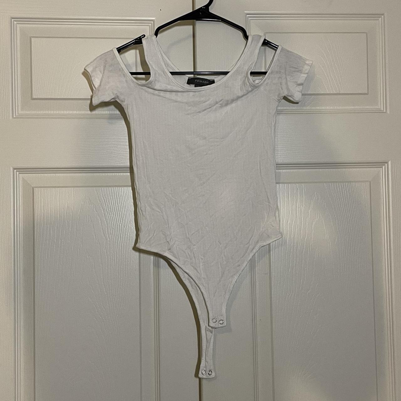 Primark Women's White and Black Bodysuit | Depop