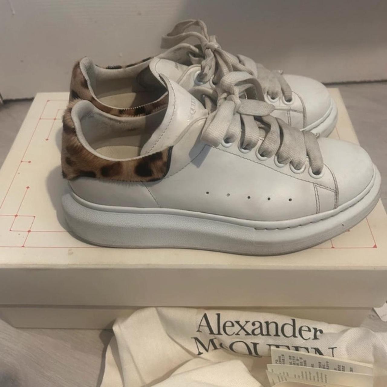 White leopard print Alexander McQueen Depop