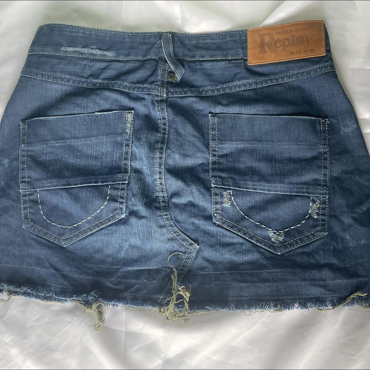 Replay denim mini skirt Midrise miniskirt with... Depop