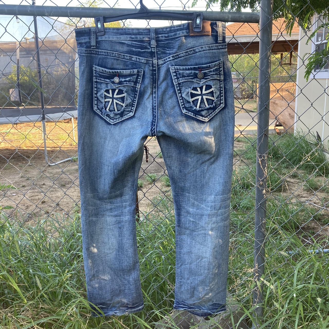 Flypaper custom back pocket jeans 38W 32L #y2k... - Depop