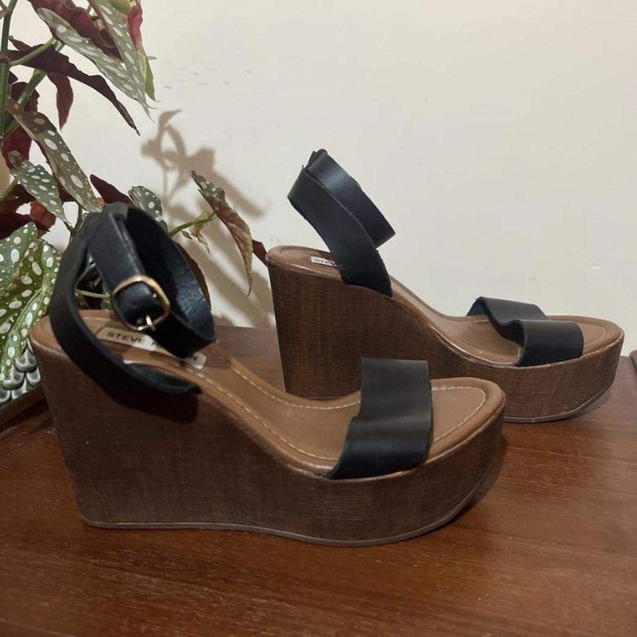 Steve madden strappy wedges online