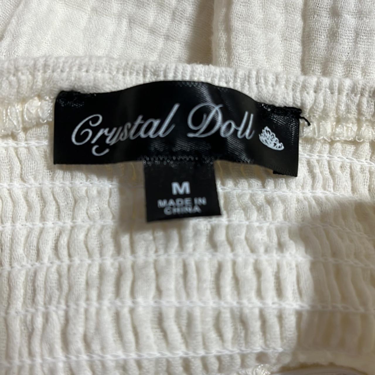 Crystal Doll Women's Yellow and Cream Dress (3)