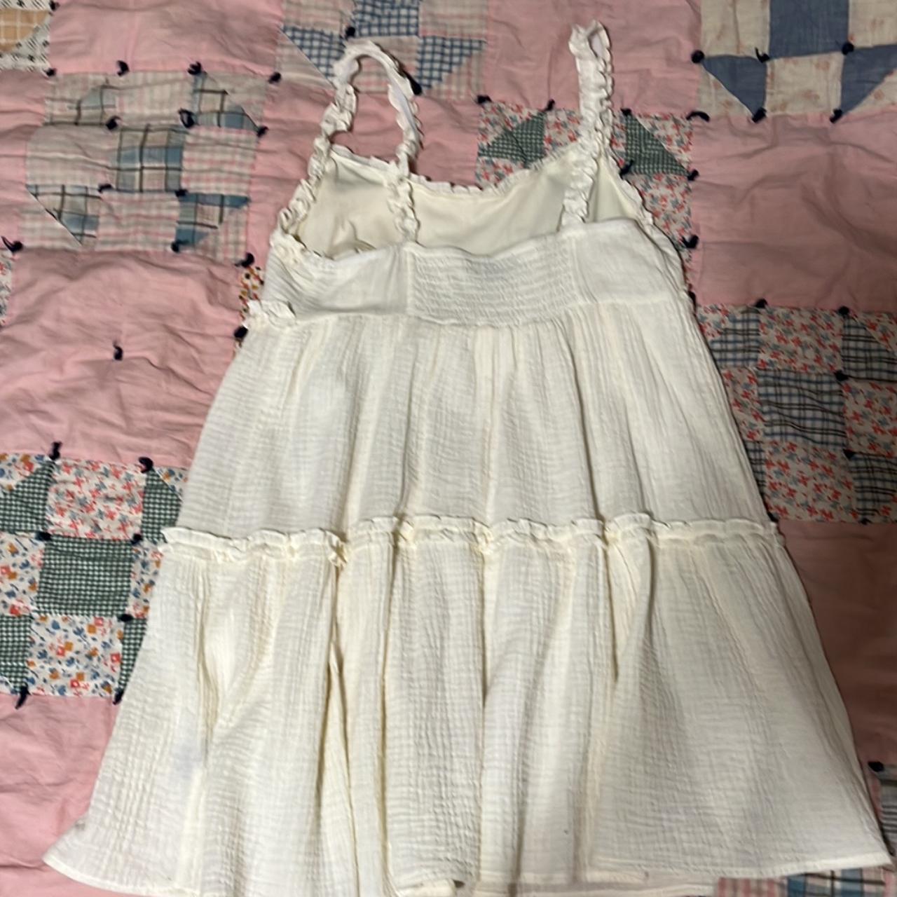 Crystal Doll Women's Yellow and Cream Dress (2)
