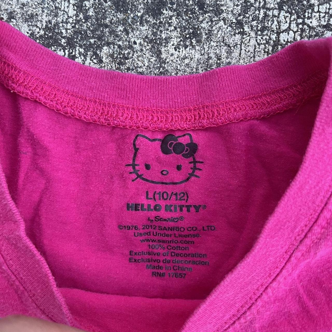 y2k hello kitty top really cute graphic on the... - Depop
