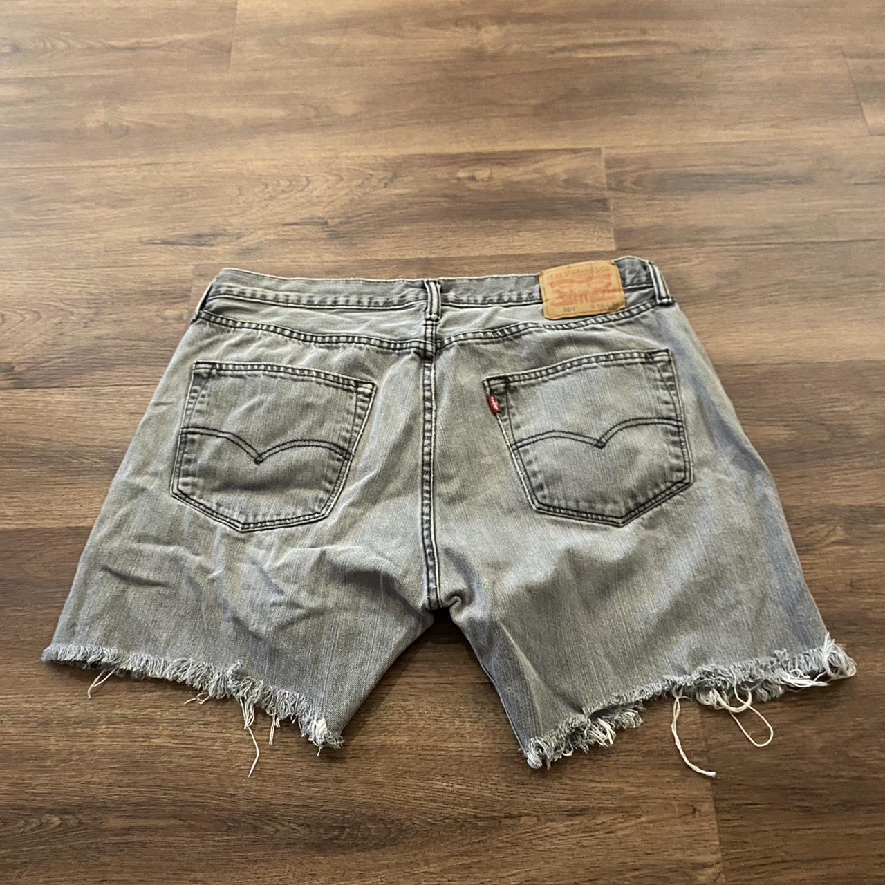 Black Levis 501s cut into jorts 36x5” Depop