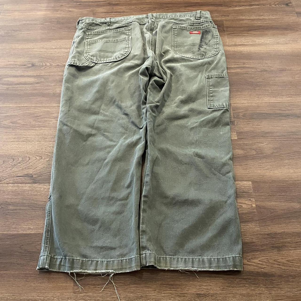 Vintage Dickies Green Double Knee Military... - Depop