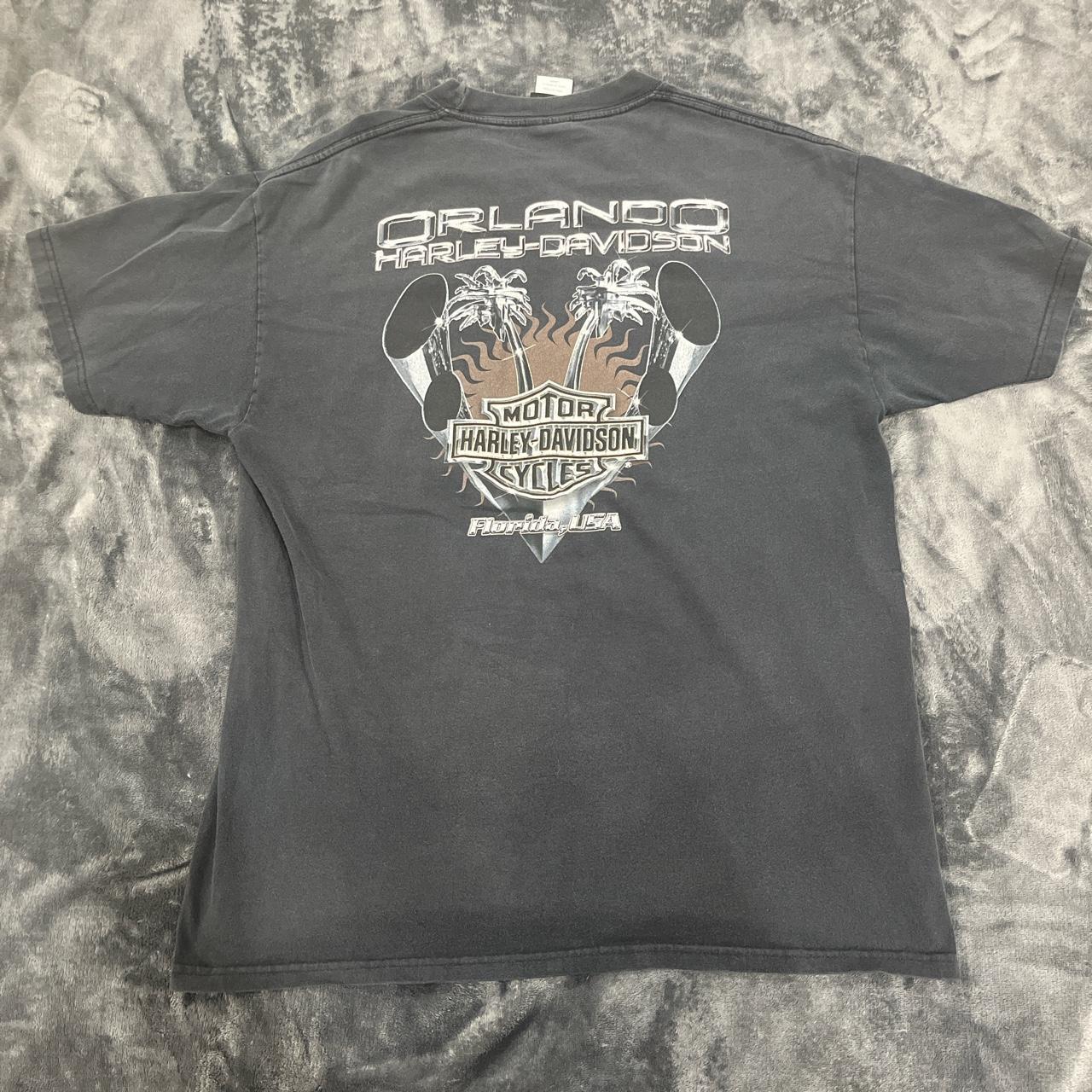 Harley Davidson Grey t-shirt Size- L In great... - Depop