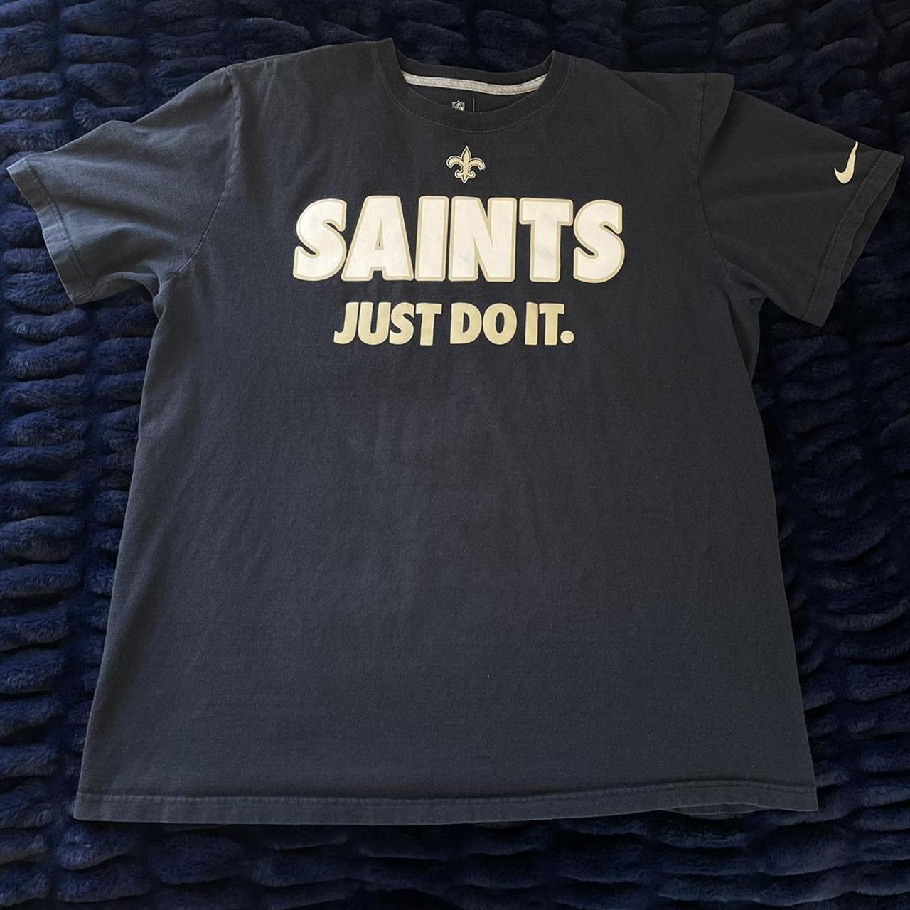 Black NFL NIKE New Orleans SAINTS Shirt Size - Depop