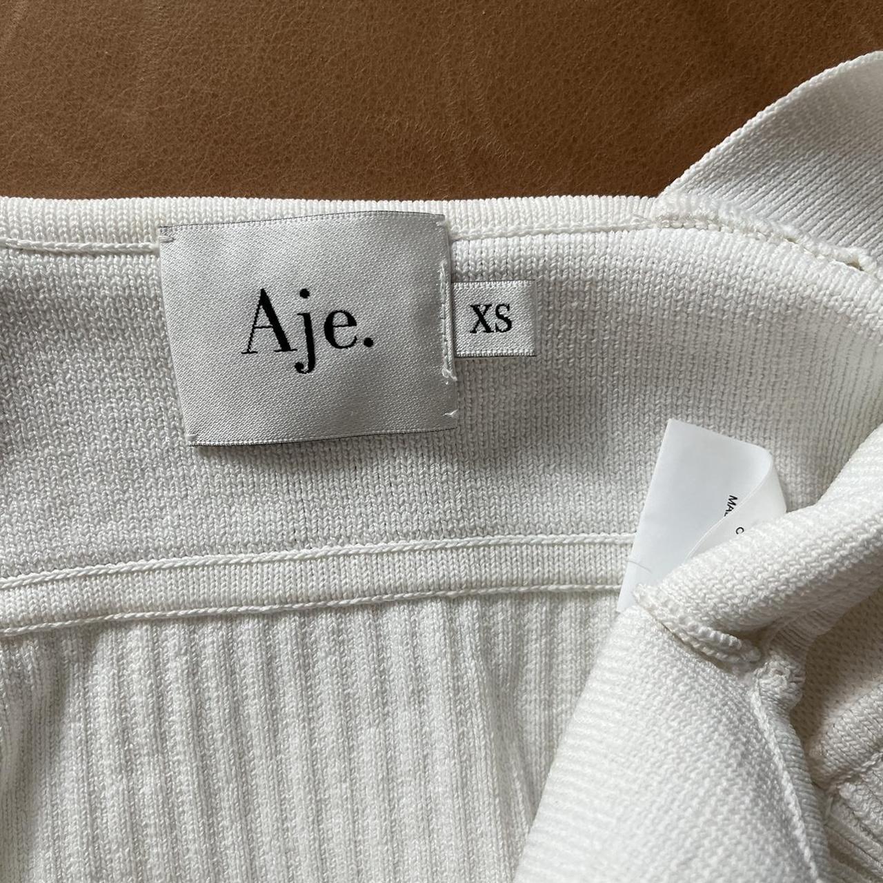 Aje Women's White Crop-top | Depop