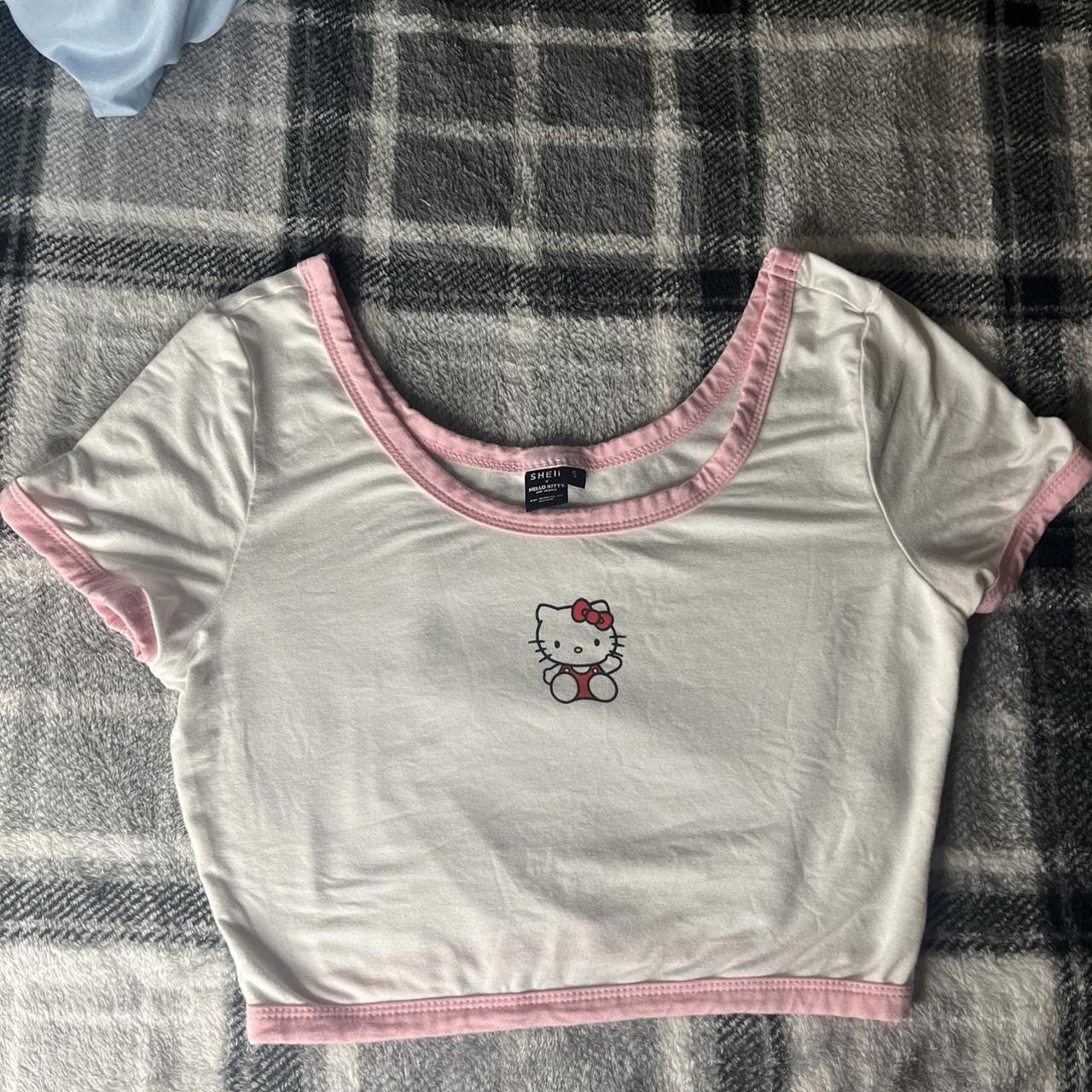 Hello kitty crop top! Size small! #hellokitty... - Depop