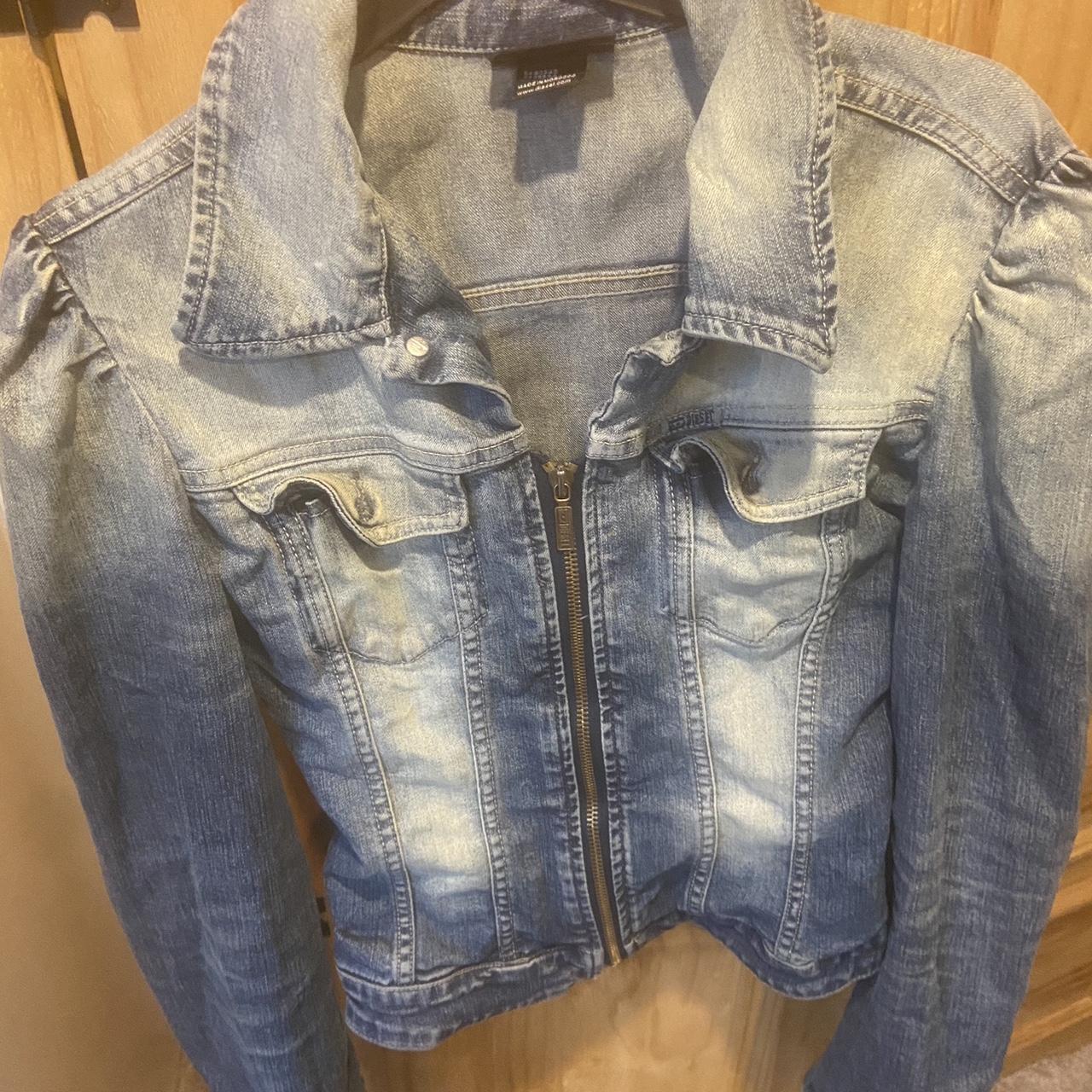 Vintage 90s/2000s Diesel denim jacket with zip and...