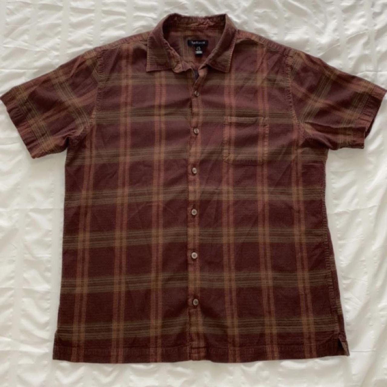🤎Mens Brown Button Up Shirt🤎 Size Large Brand is... Depop