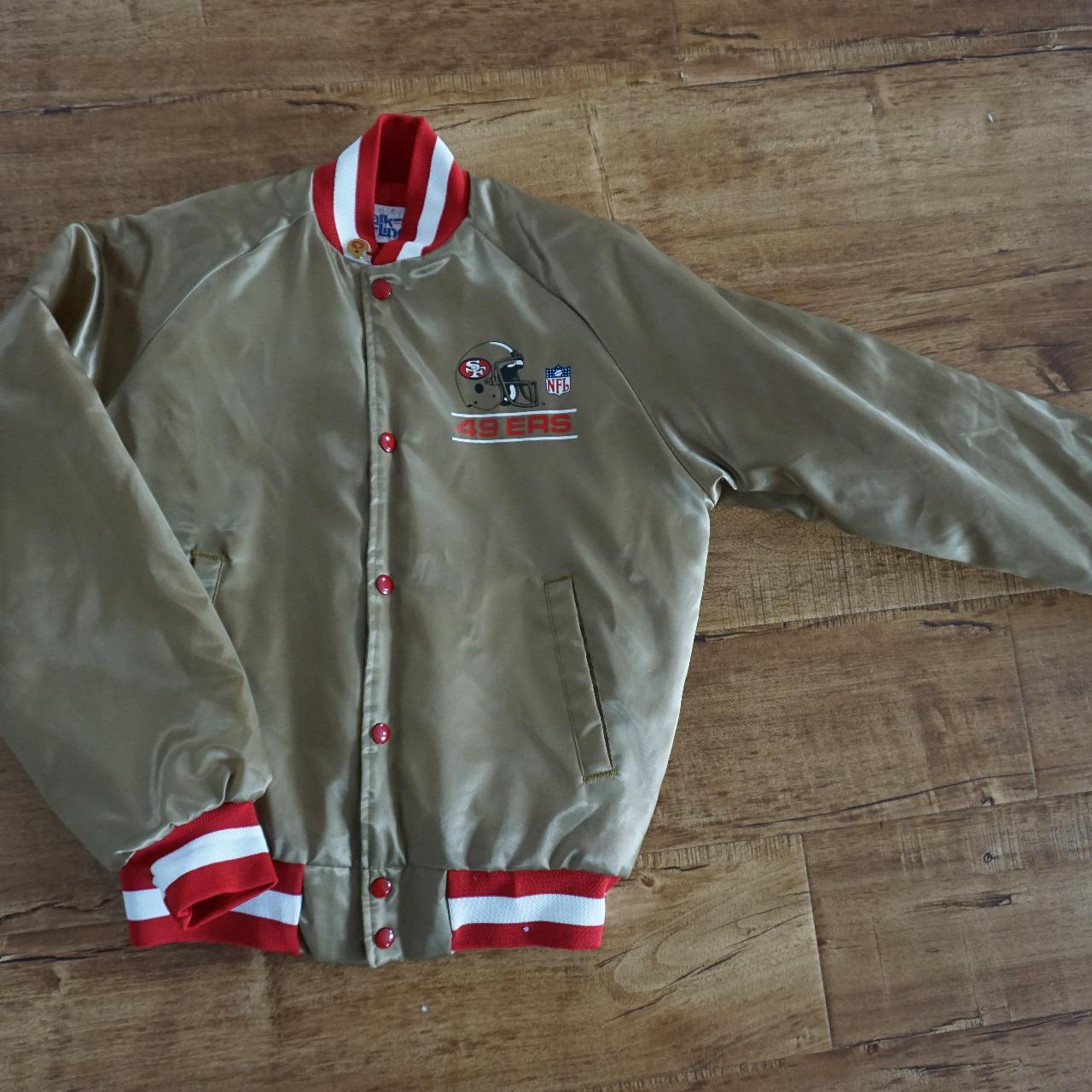 Vintage Swingster 49ers Satin Jacket, DEADSTOCK XL, - Depop