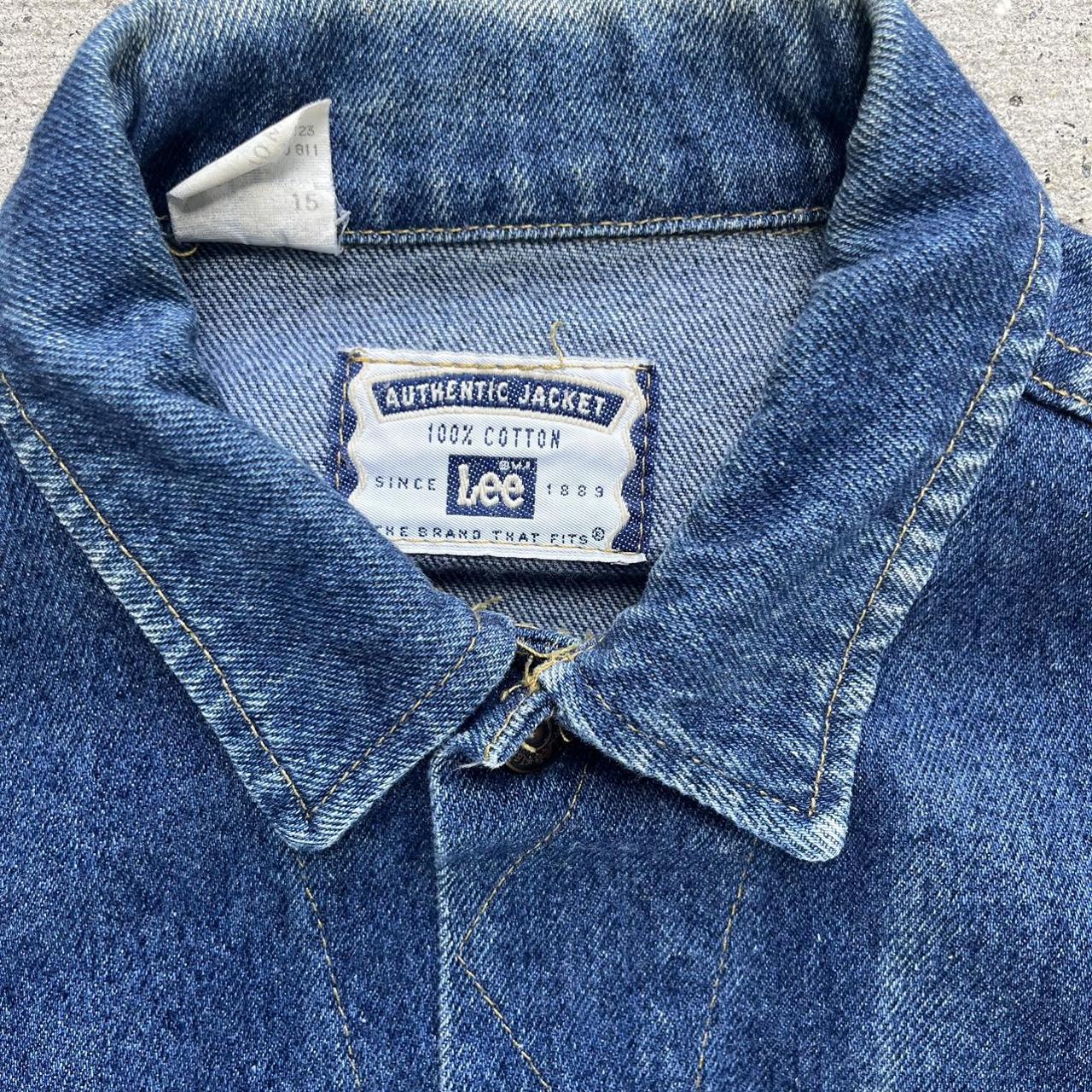 90s Lee denim jacket cool boxy denim jacket zero... - Depop