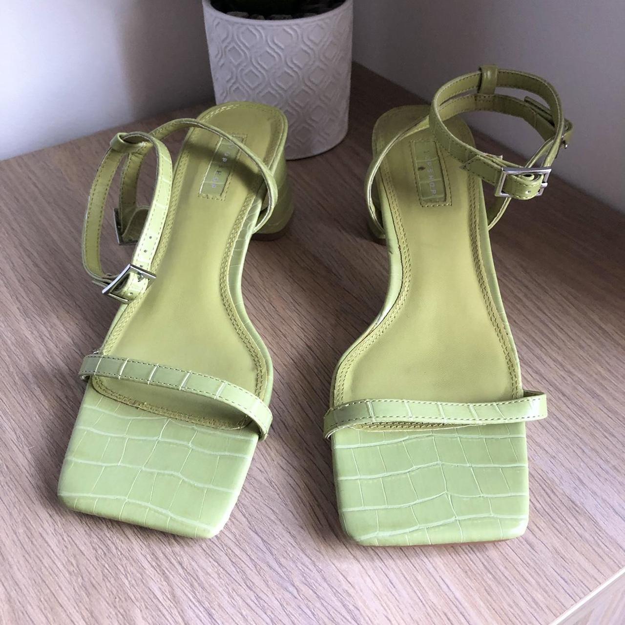 Topshop lime green heel Crocodile Depop