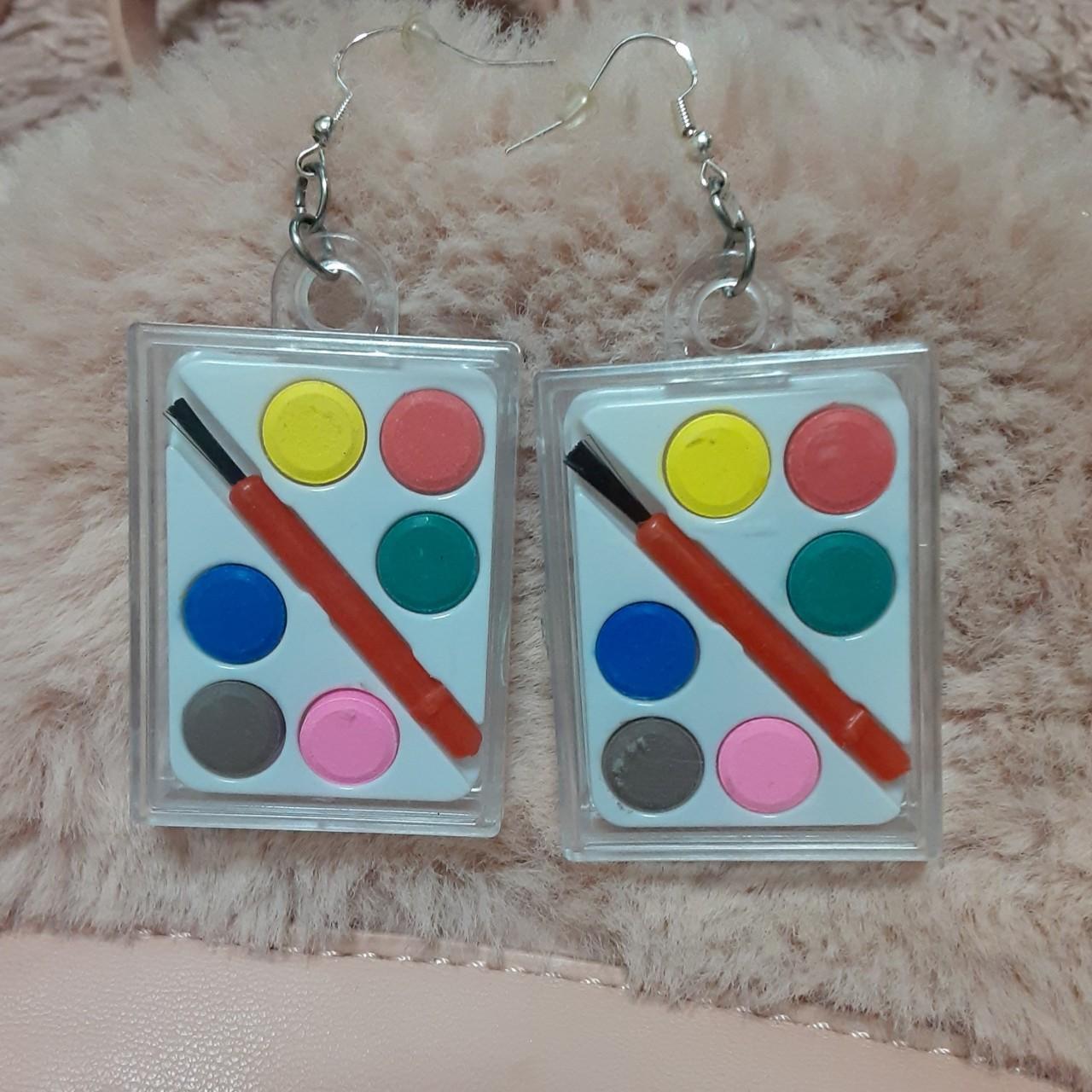 Mini Paint Palette Earrings