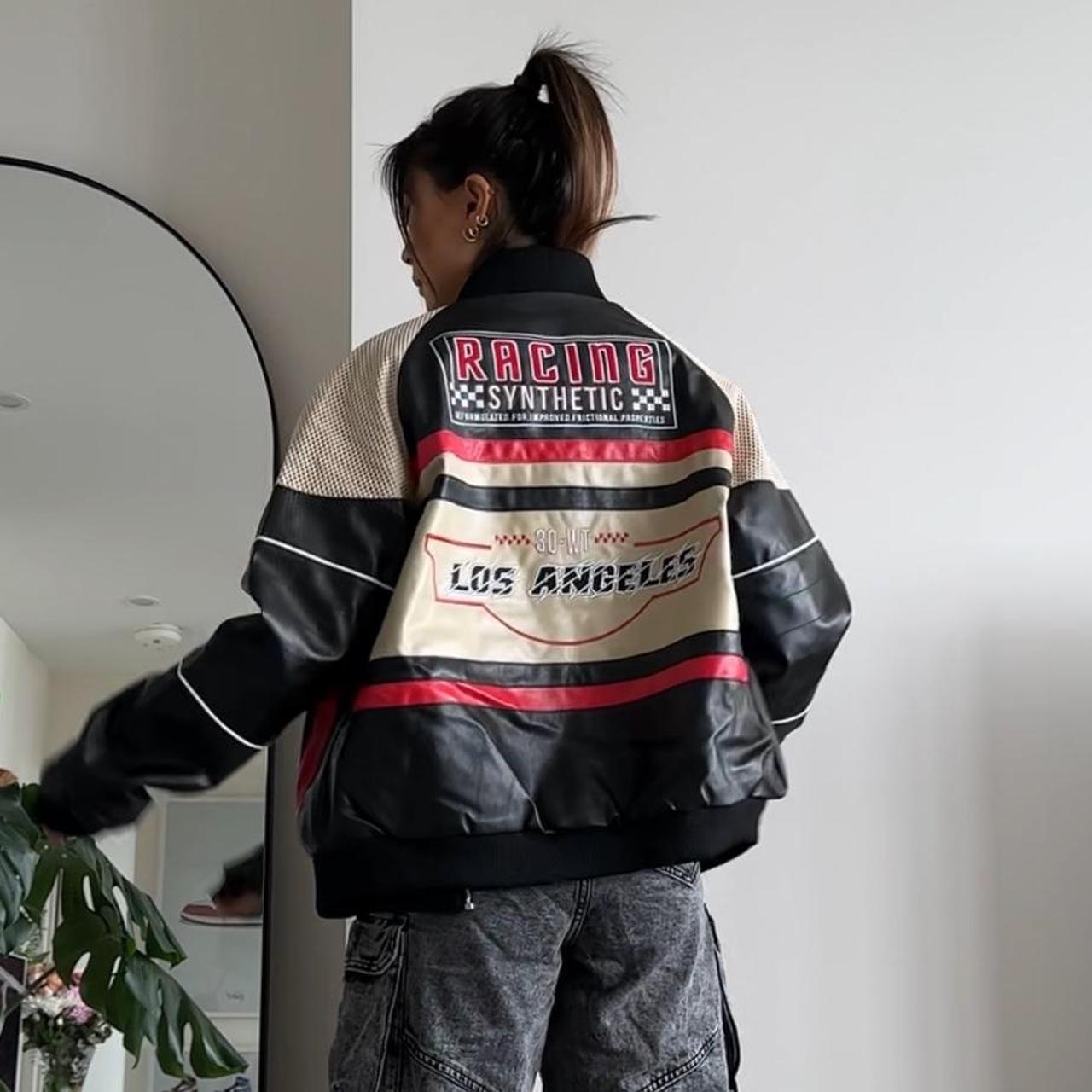 Fashion Nova New York Streets Faux Leather Bomber... Depop