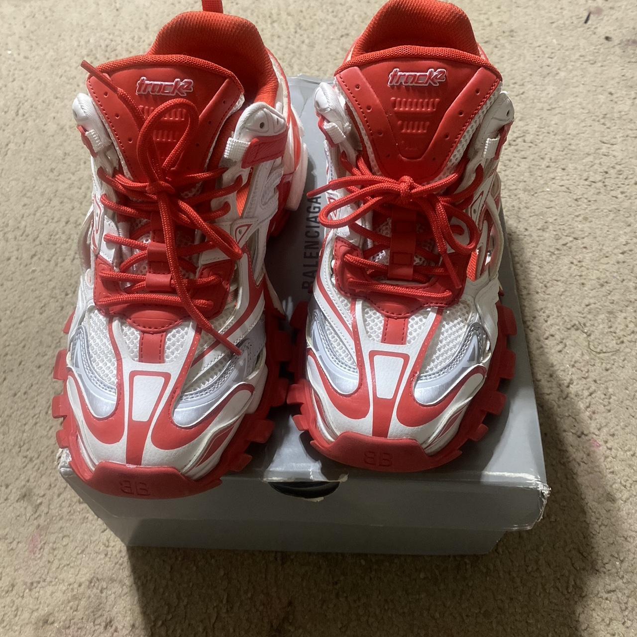 Selling my red balenciaga Track low top sneakers - Depop