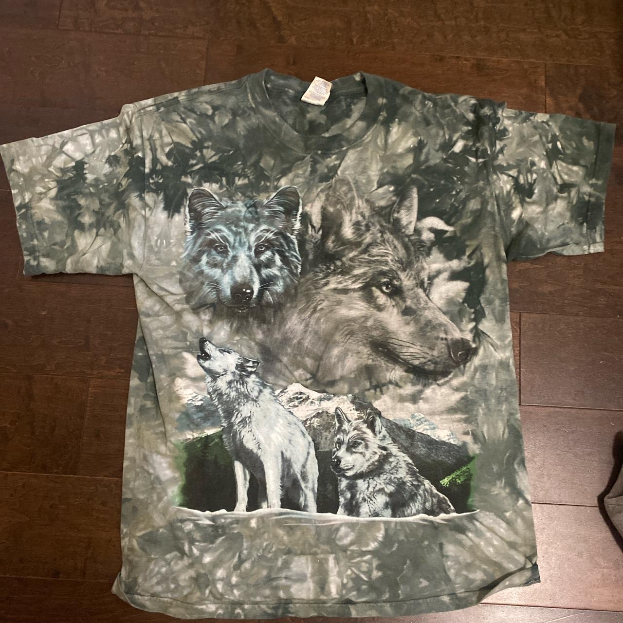 Y2k wolf shirt size large brand new - Depop