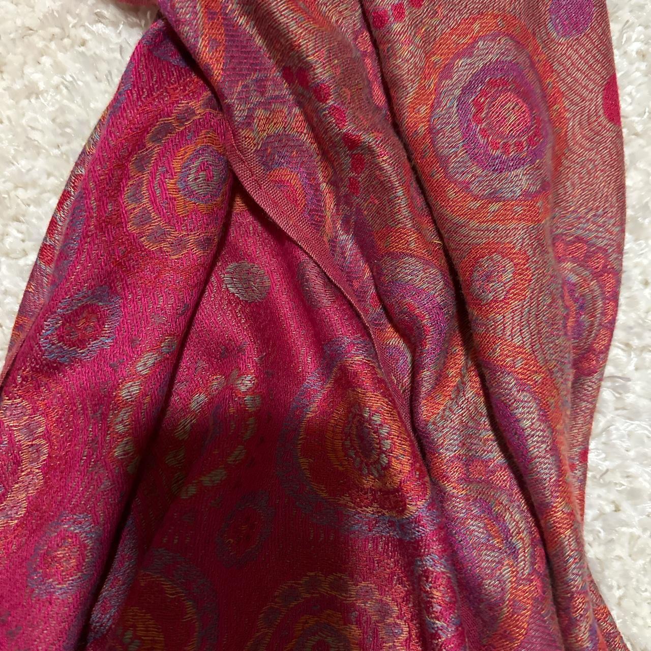 360 Cashmere Women's Pink and Orange Scarf-wraps