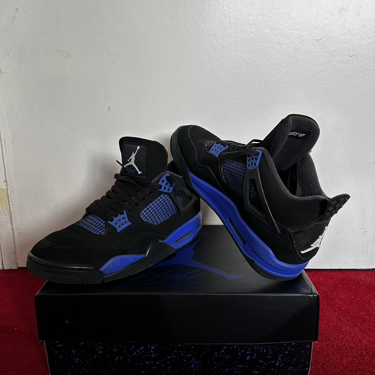 jordan 4 black blue thunder