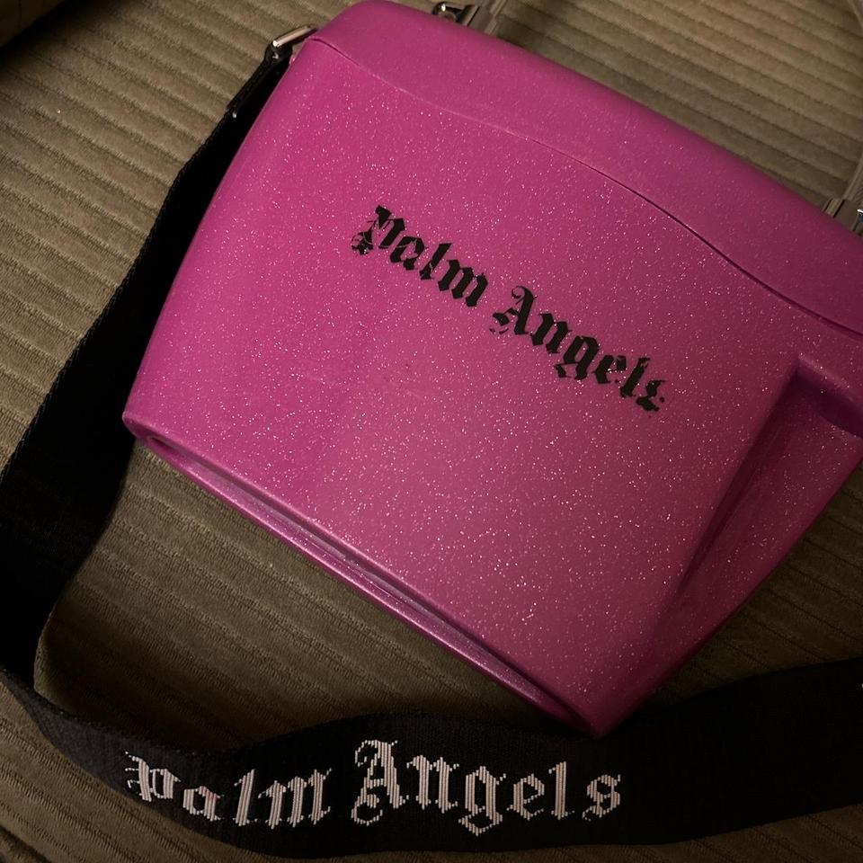 Palm angels outlet padlock bag purple