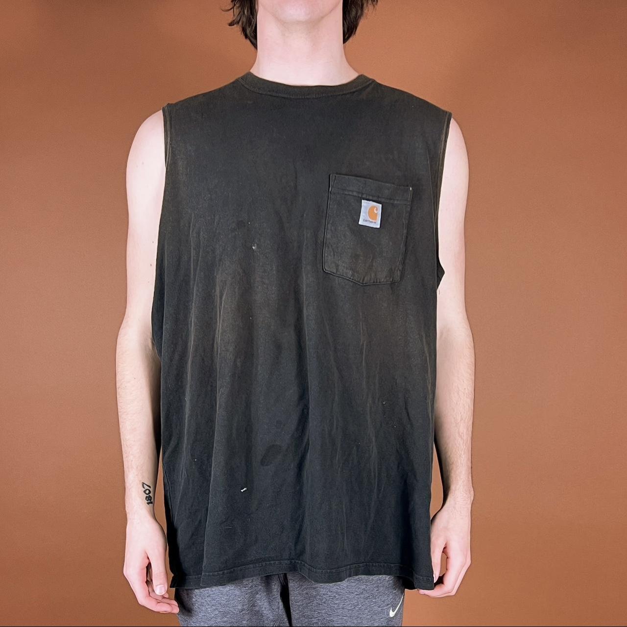 carhartt men's sleeveless pocket tee