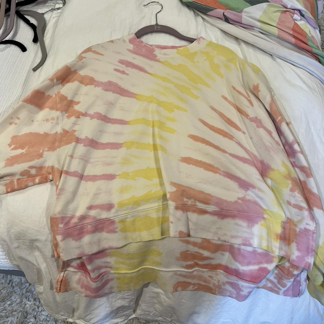 Electric and rose tie dye sweatshirt Depop