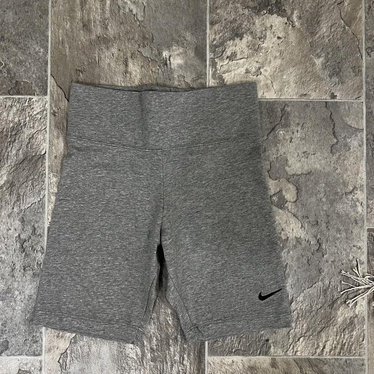 Very nice Nike biker shorts Heather grey material Depop