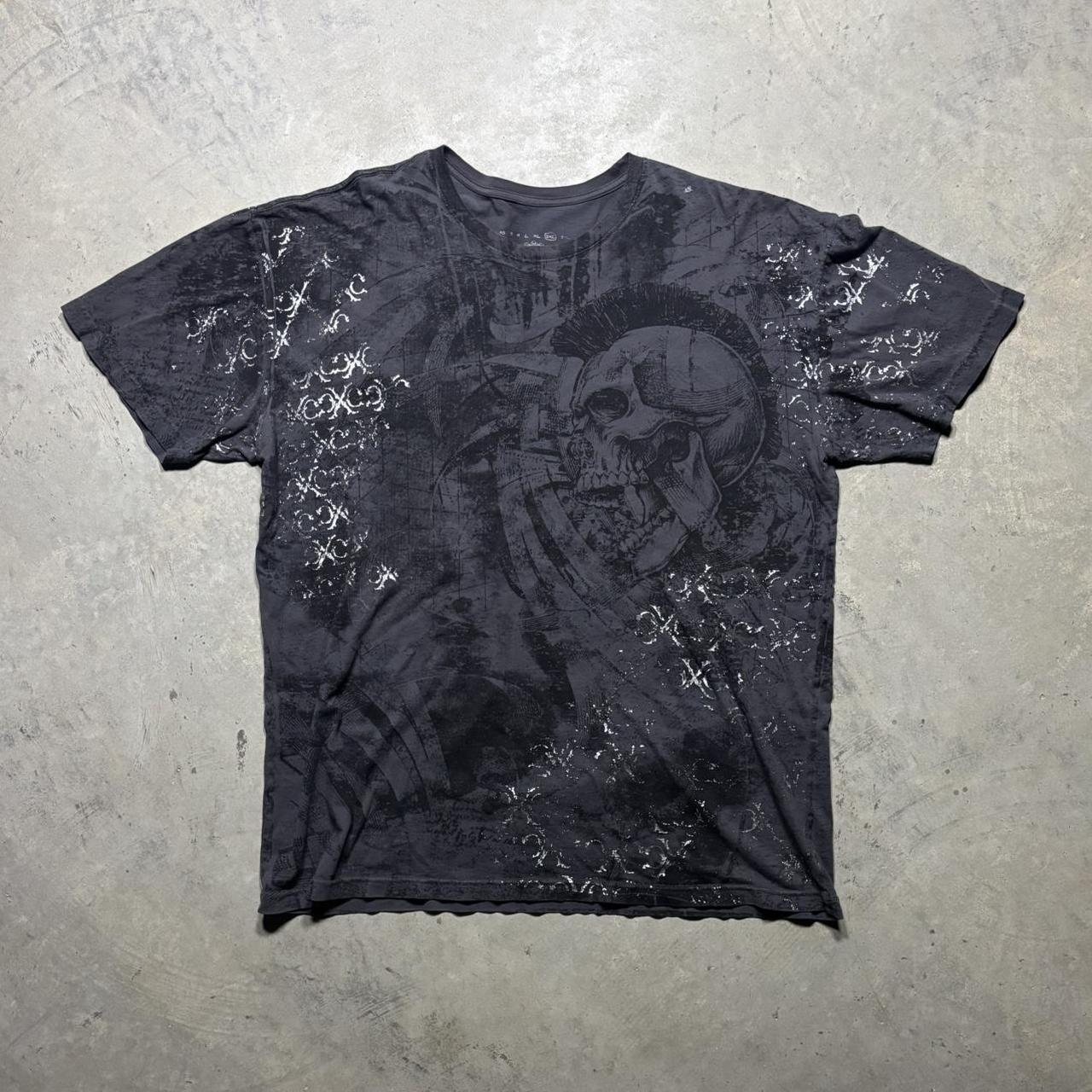 Xtreme Couture Men's T-shirt - Black/Grey - XXL – Y2K Xtreme Couture Affliction style Skull Tee …
