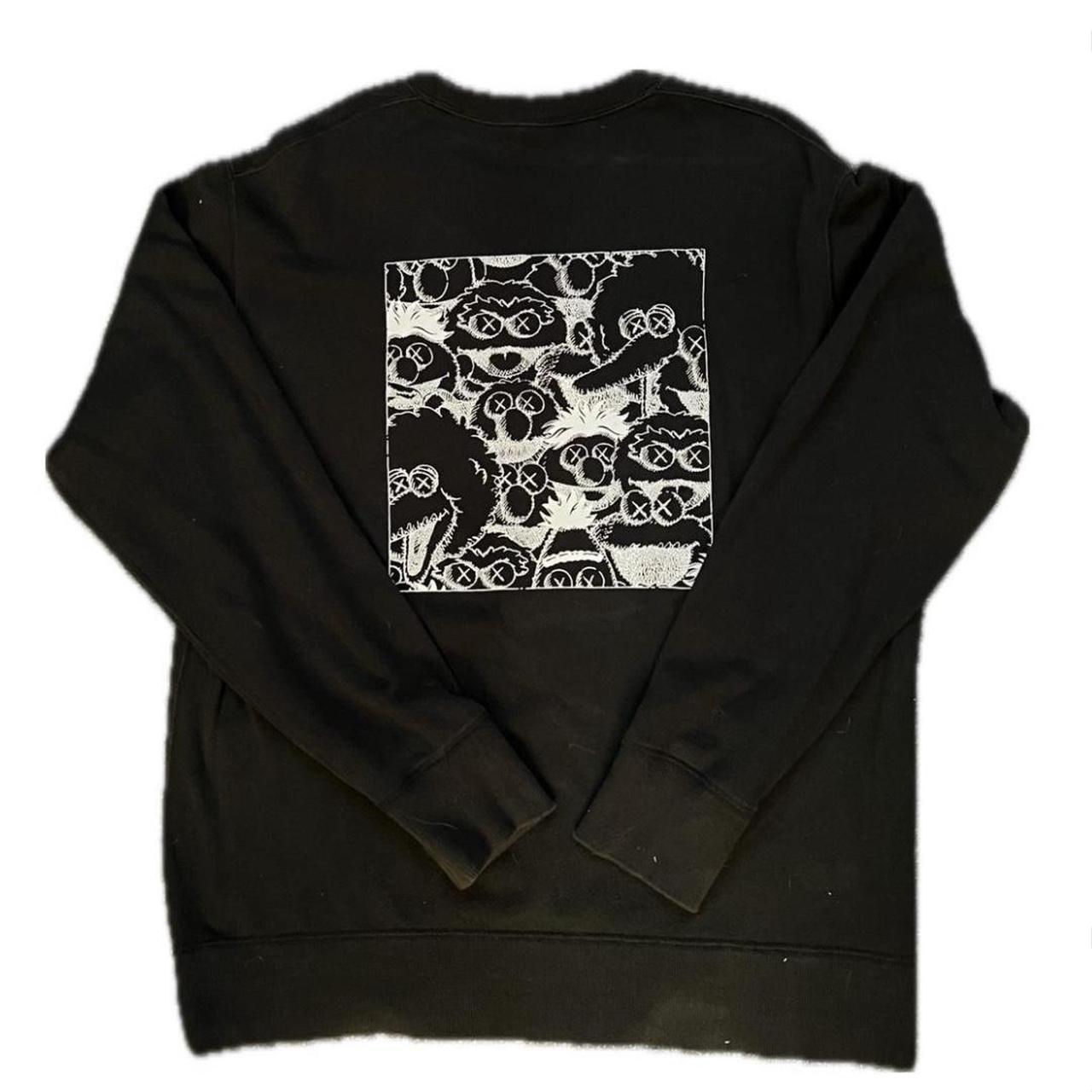 Black kaws sweatshirt best sale