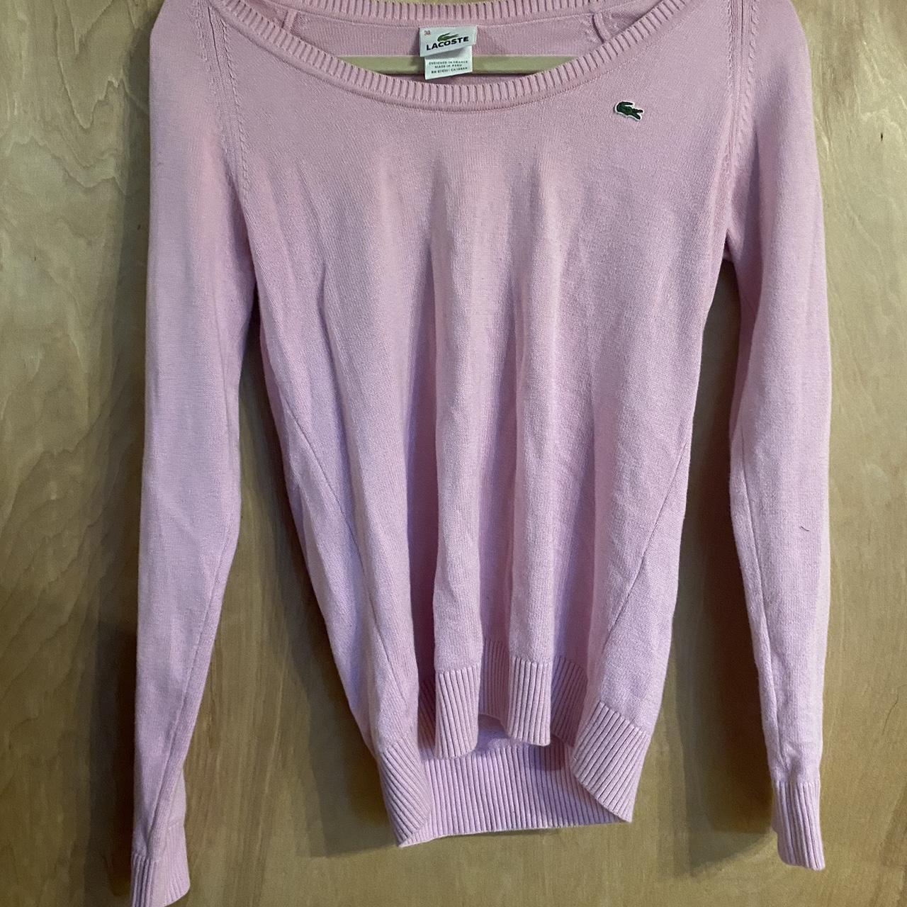 Lacoste deals pink sweater