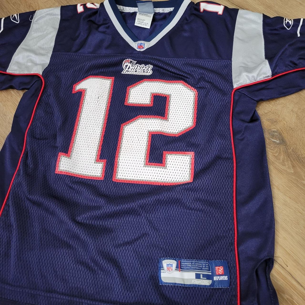 Kids Tom Brady patriots jersey size xl youth - Depop