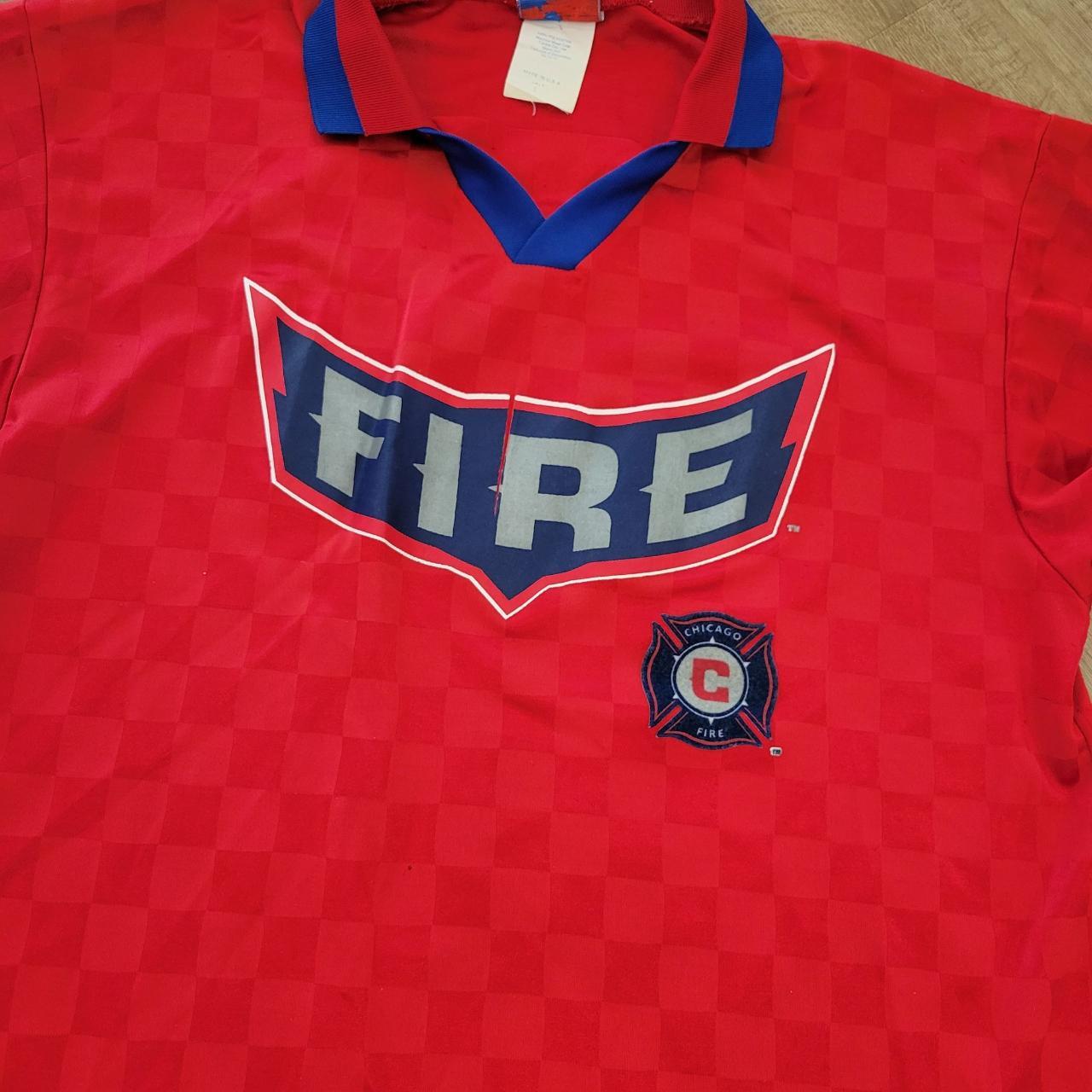 Vintage Chicago Fire MLS Soccer Jersey XL All offers - Depop