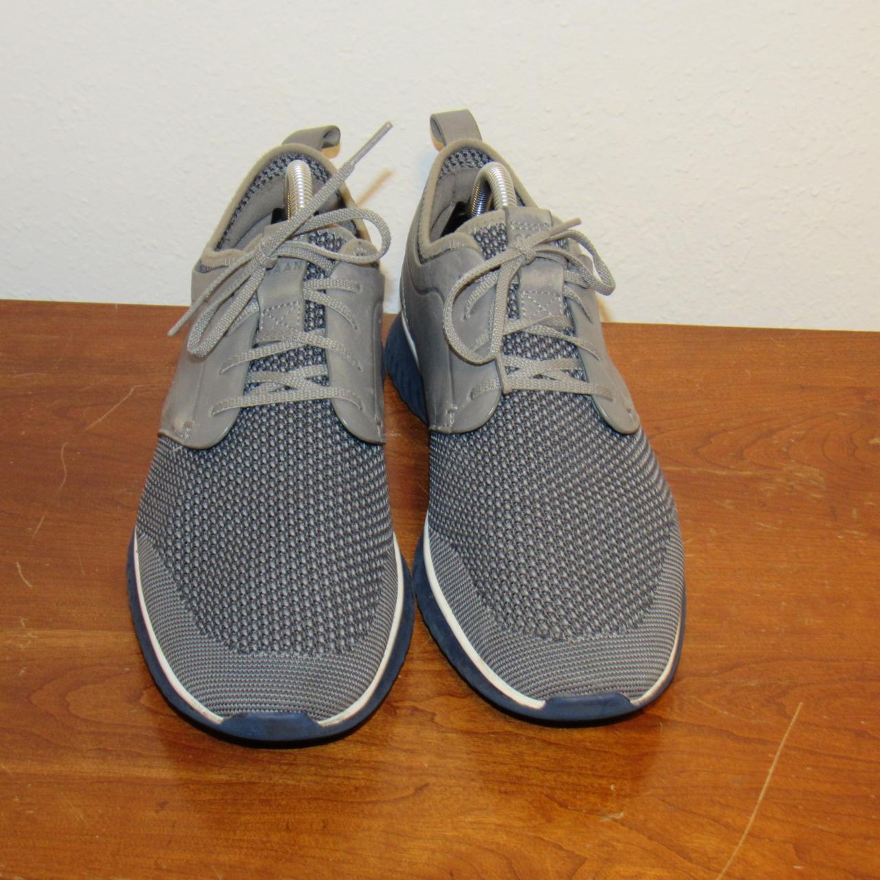 Cole Haan Men's Grey and Blue Trainers | Depop