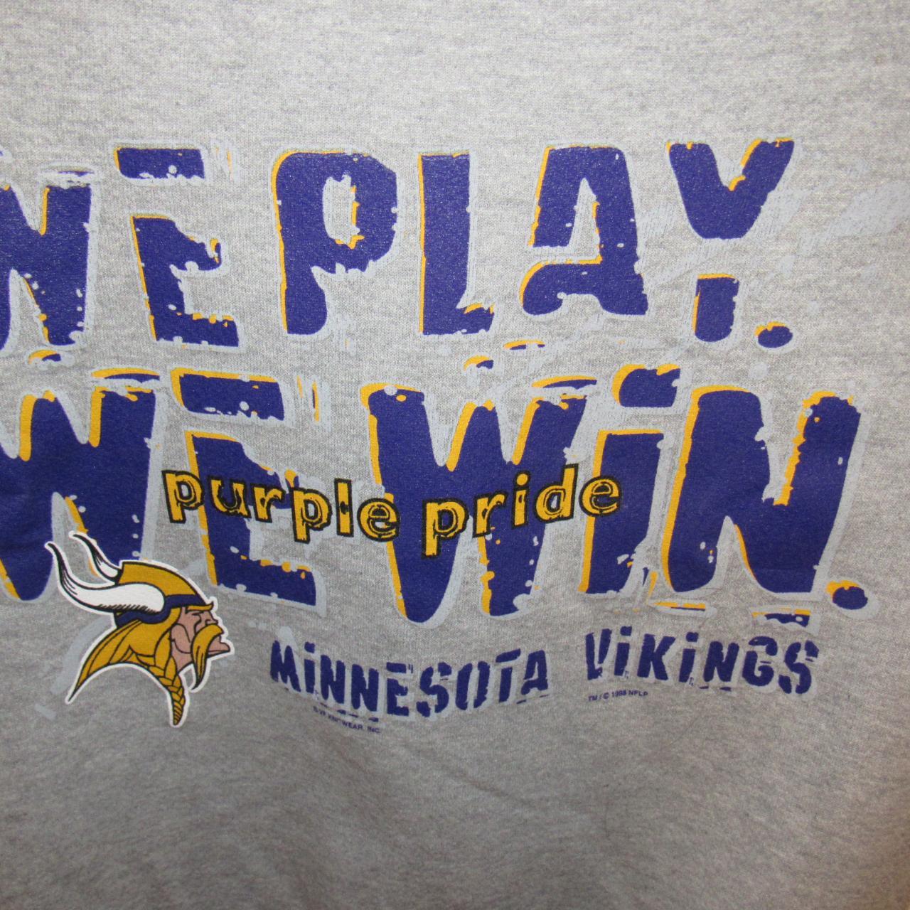 Vintage Minnesota Vikings Crew Neck Lee sport Size - Depop