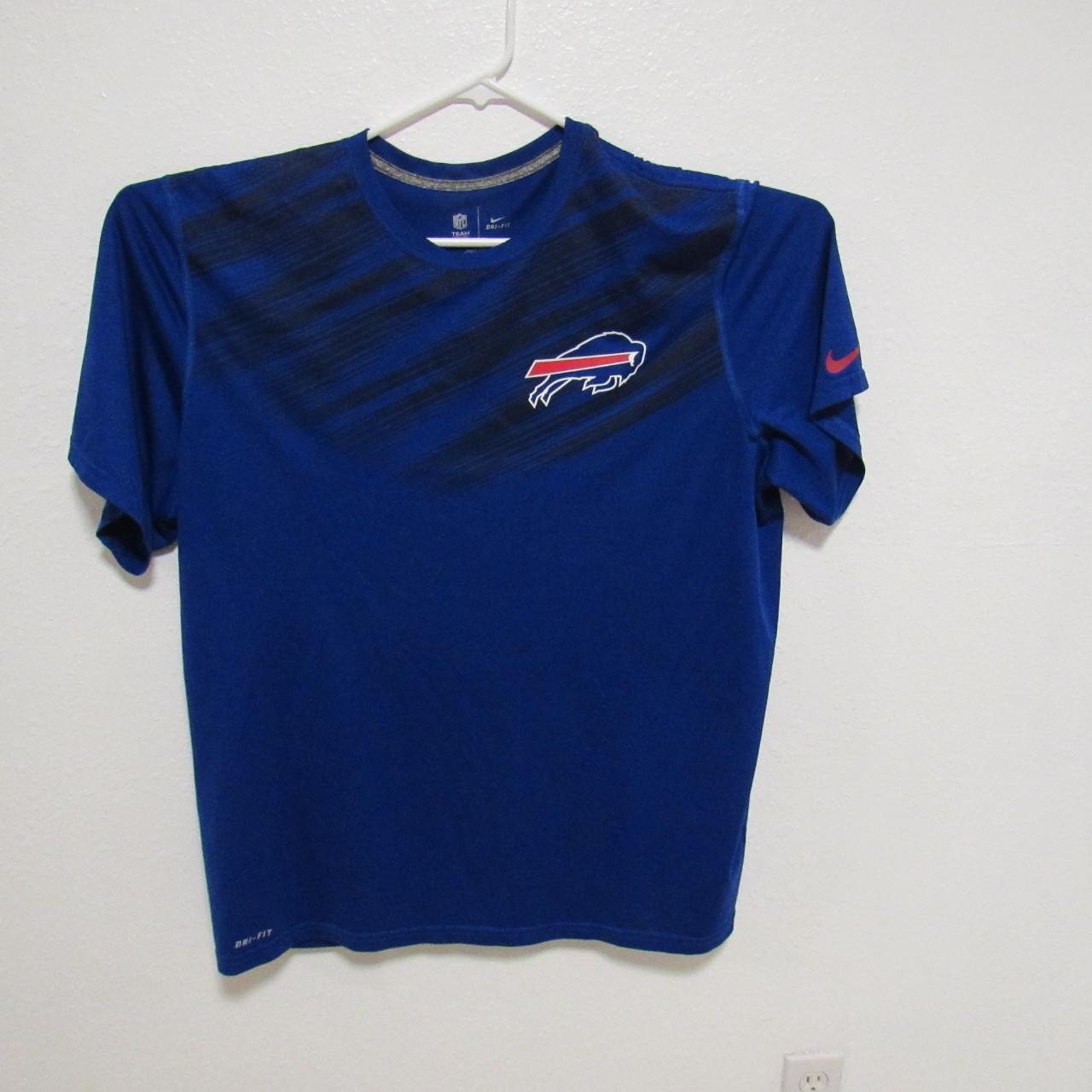 Nike Dri Fit Mens Medium Buffalo Bills Blue NFL Graphic T Shirt Short  Sleeve