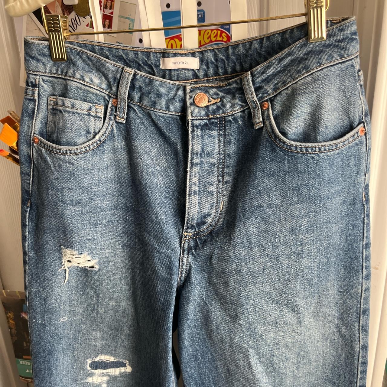 Forever 21 baggy high rise ripped jeans - Depop