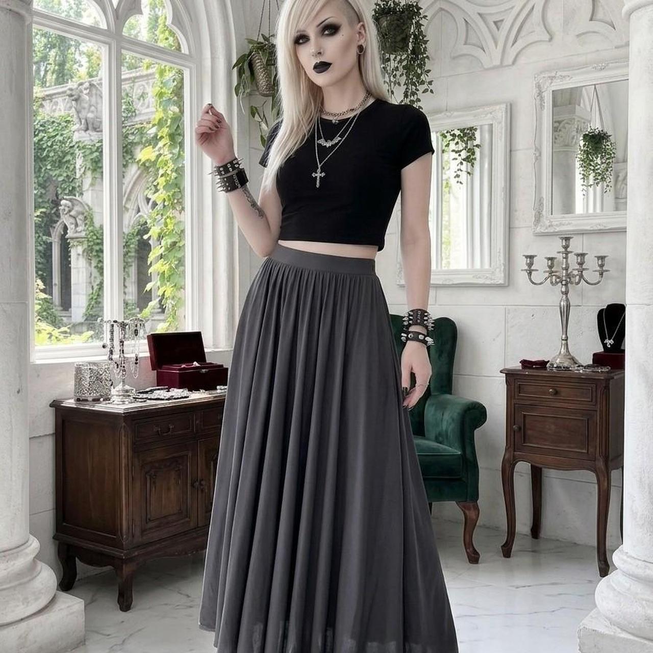 Body wrap women's grey and black skirt