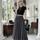 Body wrap women's grey and black skirt