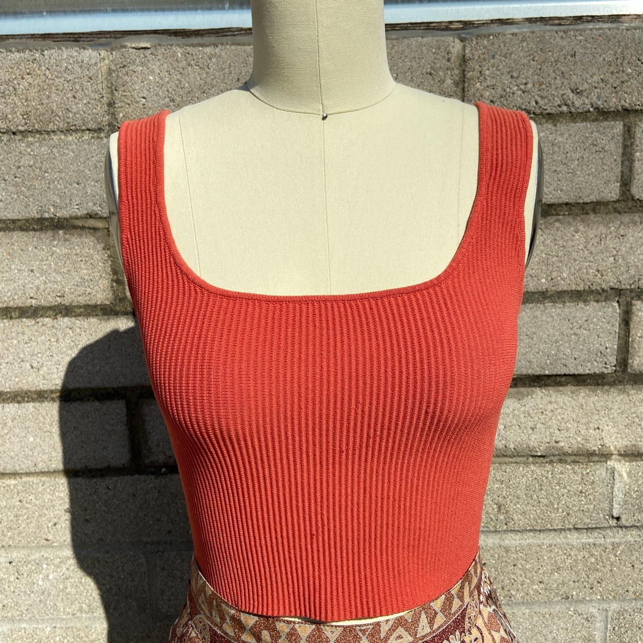 Glassons Women's Orange Vest Depop