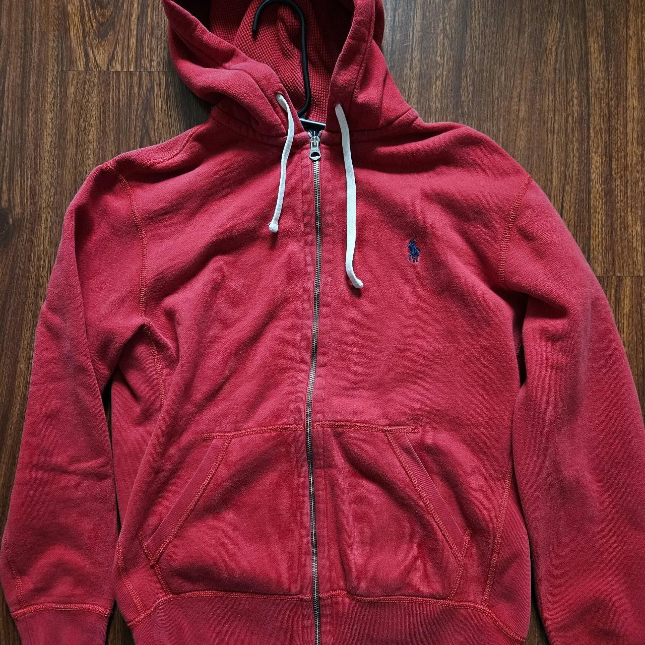 Polo Ralph Lauren Zip Up Hoodie Color Red Not Depop 