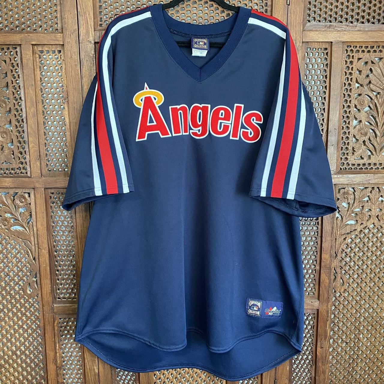 Vintage 90s Majestic LA Angels Jersey tee. Cool - Depop