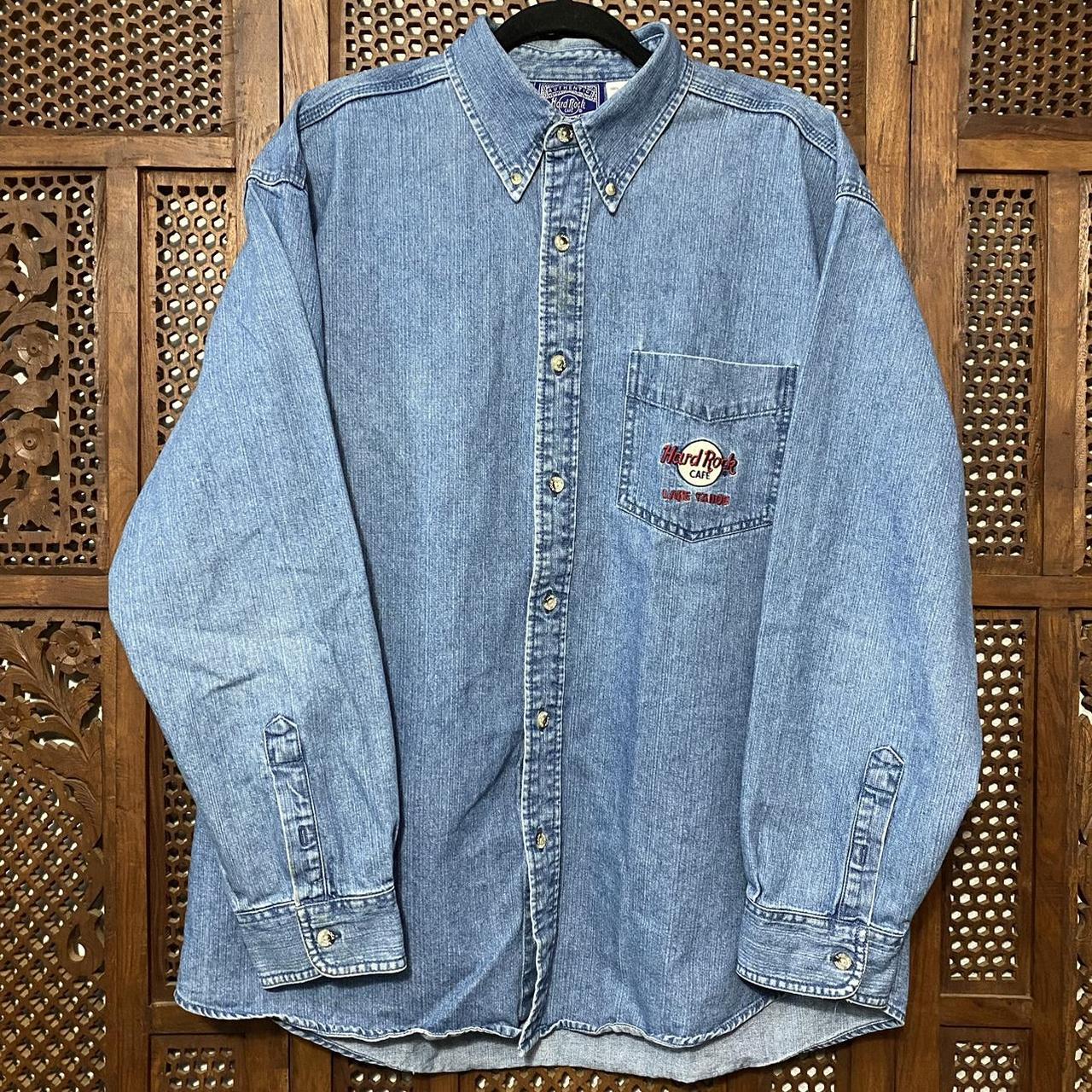 hard rock cafe denim shirt