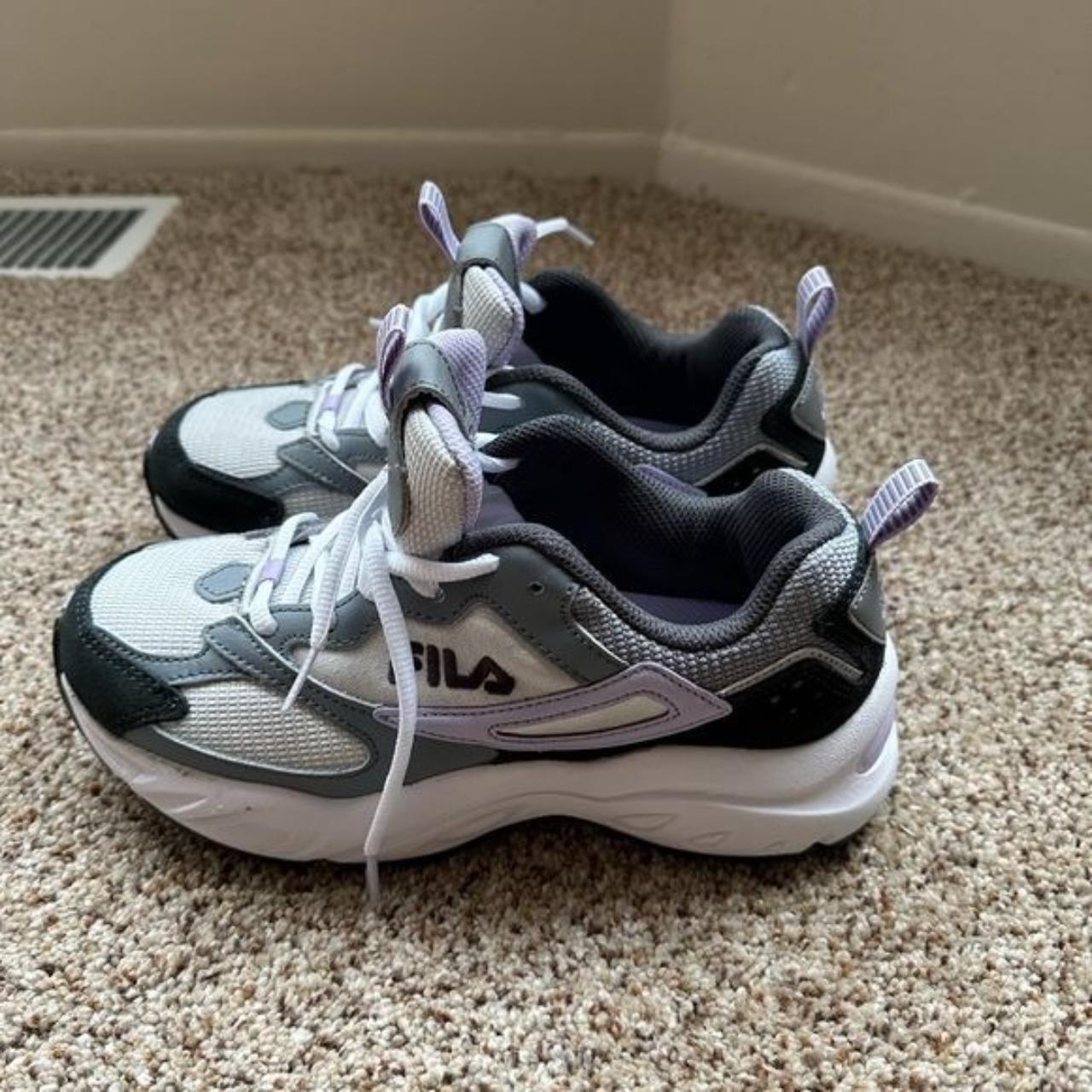 FILA Women’s Lace Up Sneakers Grey/Lilac Size 6.5... - Depop