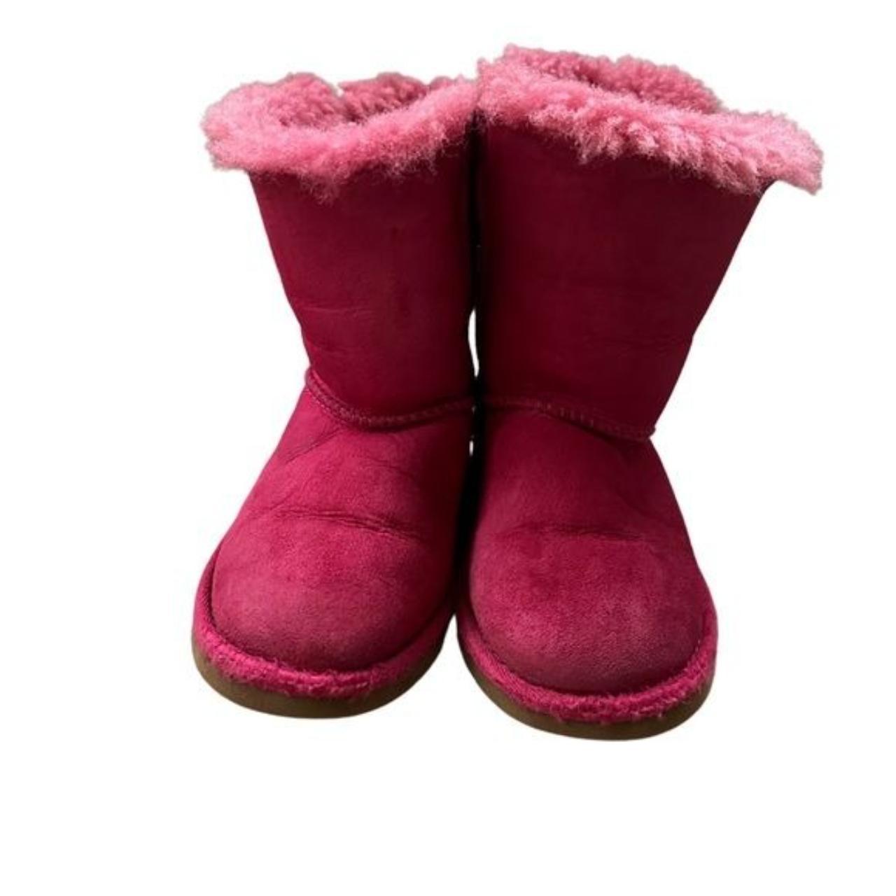 UGG AUSTRALIA BAILEY BOW CERISE HOT PINK SHEEPSKIN. Depop