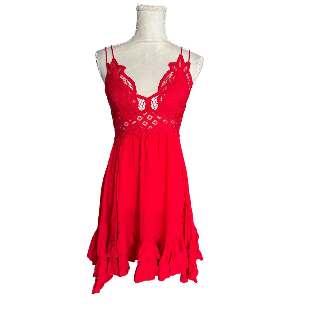 Adella slip red lace dress hotsell