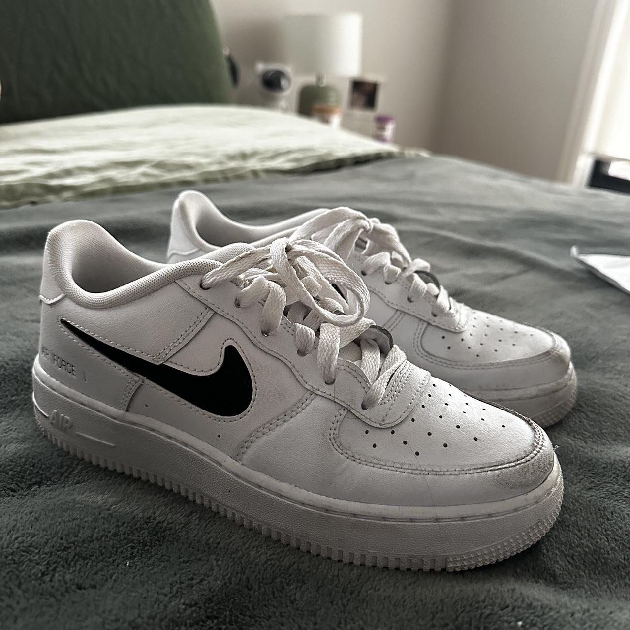 nike air force 1 white with black check