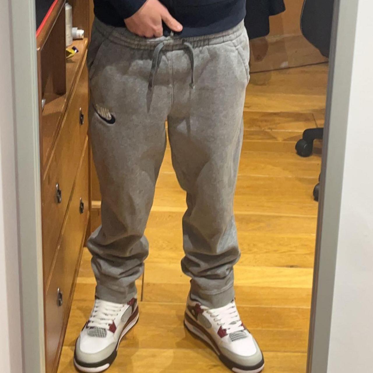 Y2k grey nike joggers kids xl, but still fitted me... Depop